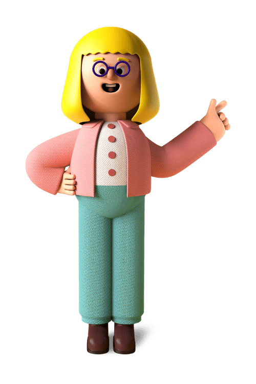 3D Girl Pointing